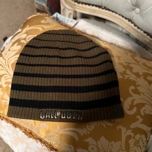 Call of Duty Black and Brown Striped Beanie